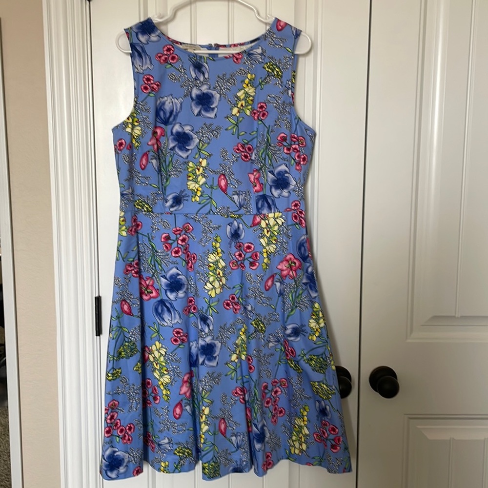 Talbots fit and flare style sleeveless dress